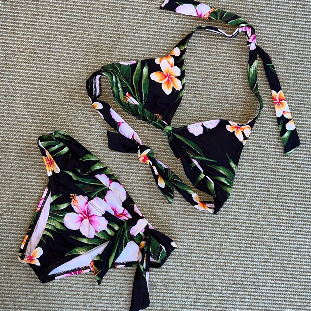 Esprit Beach Bikini Swimsuit- Tropical Print S
